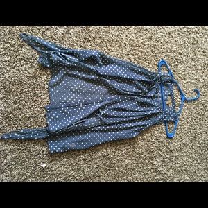 Blue and green sheer top